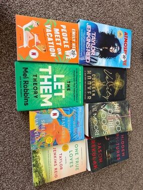 Assorted Paperback 
Hardcover Book Lot - Bright Multi-Color Covers TJR & more